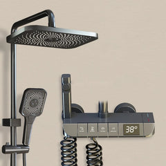 Minwei Modern Matte Black Brass Shower Mixer | Thermostatic Bathroom Faucet with Brushed & Polished Finish - Beijing Minwei International Technology Co., Ltd.
