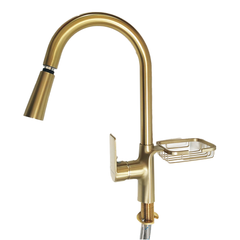 Pull Down Kitchen faucet gold